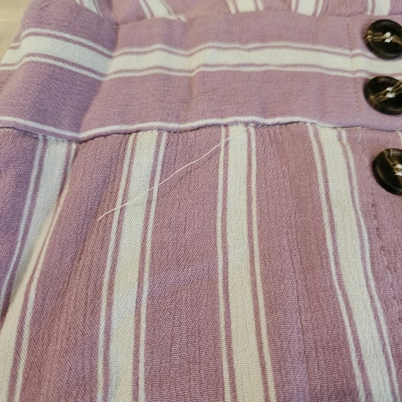 Lulus Striped Button-Front Maxi Dress in Lavender/Pink and White - Picture 4 of 15